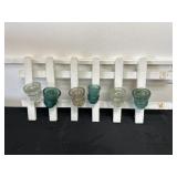 Wood Fence Decor with Insulators 15x36