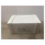 20ï¿½ x 9 1/2ï¿½ x 11ï¿½  ï¿½thingsï¿½ white crate