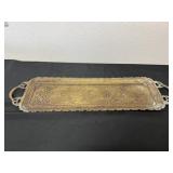 29 x 8 vintage Brass Tray loose handle