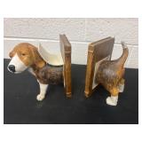vintage Lefton beagle dog bookends