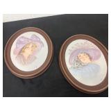 Two 11ï¿½ vintage Erma Gilliland Duncan ceramic wall