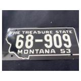 1953 mini Montana license plate