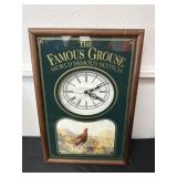 Famous Grouse World Scotch Clock Box 19x13