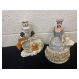 8ï¿½ vintage Victorian-style porcelain figurine and