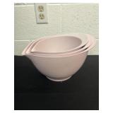 3 pc pink mixing bowls