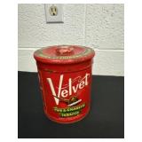 6ï¿½ vintage velvet tobacco tin