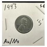 1943-S Steel Wheat Penny AU