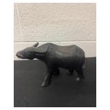 6ï¿½ vintage hand-carved wooden water buffalo