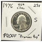 1976 Silver Bicentennial Proof Quarter Drummer
