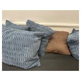 Blue and Brown Throw Pillows