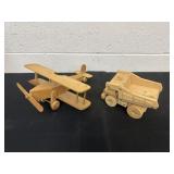 Wood plane and wood dump truck