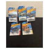Five new hot wheels