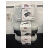 New 3 packs of 10 2 section meal prep containers