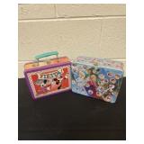 Frozen and Mickey Mouse metal lunch boxes