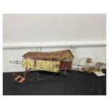 Signed Curtis Jere brass copper wrought iron barn