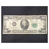 Series 1974 $20 Star Note Offset Error