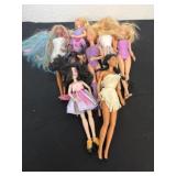 Group of Barbie dolls