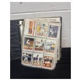Binder of baseball cards