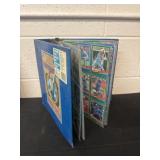 Binder of baseball cards