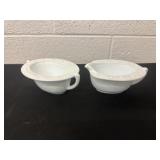 Anchor Hocking Vitrock milk glass sugar and