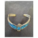 vintage Thunderbird-style hinged bracelet