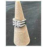 Size 7 ring rhodium-plated