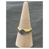Size 12 blue sapphire gem ring