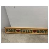 Cute wood Home Sweet Home Heart Sign 32in