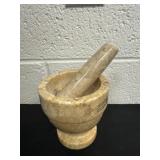 4ï¿½ marble mortar and pestle