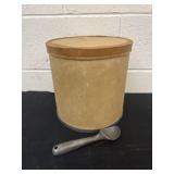 Vintage ice cream container with scoop
