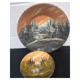 7ï¿½ and 12ï¿½ hand painted gold pans