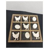 Wood Chicken and egg Tik tak toe 12'x12'