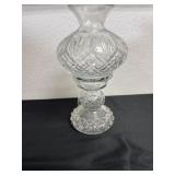 11' Waterford Fiona crystal hurricane lamp.