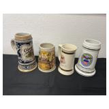 4 beer steins