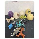 Group of dinosaur toys