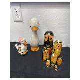 Made in Japan duck planter and big duck figruine