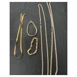 3 necklaces and 2 bracelets
