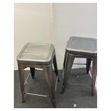 2 Metal Swivel Barstool 24in