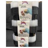 3 packs of 10 3 section meal prep container