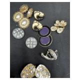 Group of clip on earrings
