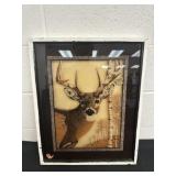 Custom Artwork Painted Framed Deer artwork, Very