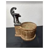 10' vintage ceramic planter deaign rustic wooden