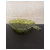 13' green grape glass bowl