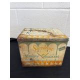 Vintage 9'x6'x7' Krispy crackers sunshine tin
