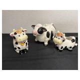 Cow design Cream sugar and pitcher