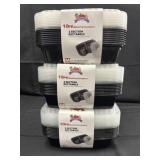 3 New 10pk 2 section meal prep containers