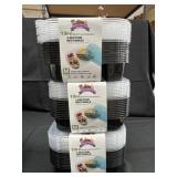 3 New 10pk 3 section meal prep containers