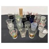Large group of shot glasses