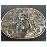 1976 Coca-Cola brass belt buckle