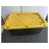 Black Yellow Lid Utility Tote 27gal